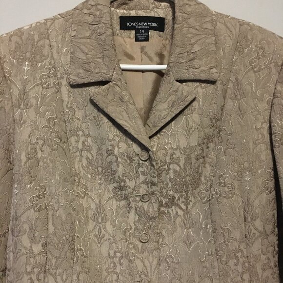 Vintage Jones New York Jacquard Damask Blazer and Skirt Set - Picture 5 of 16